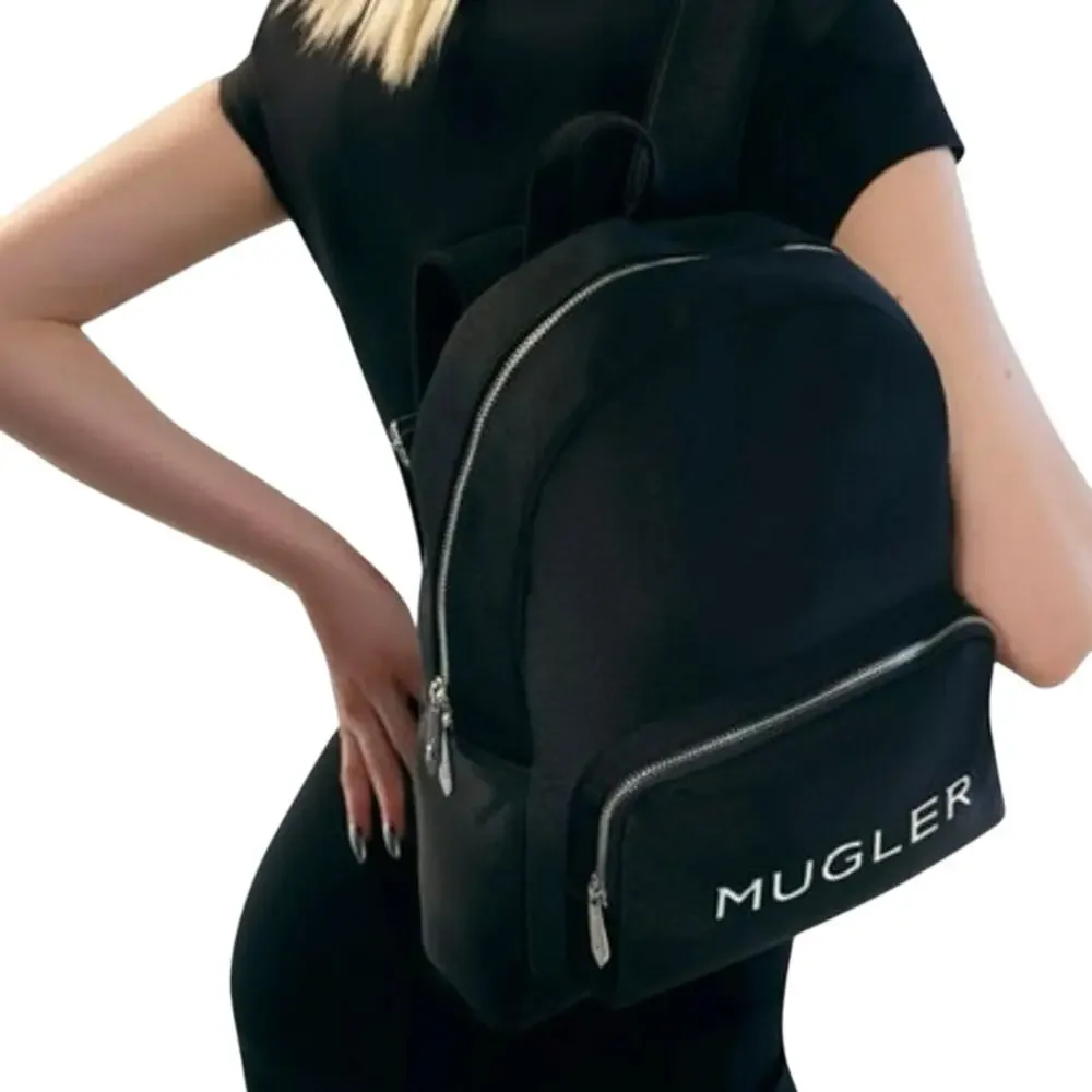 NWOT Mugler Parfums Black Neoprene Backpack
